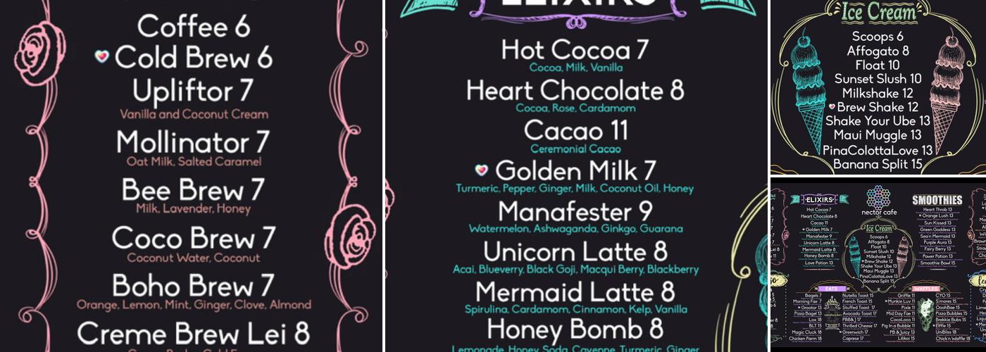 Nector Cafe Menu