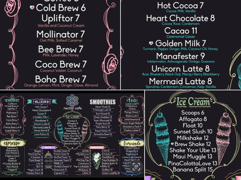 Nector Cafe Menu