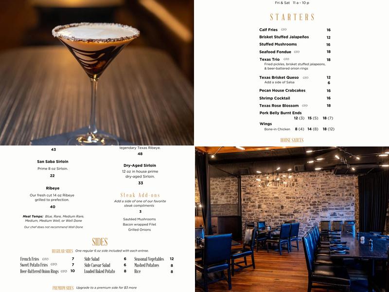 Pecan House Grill Menu