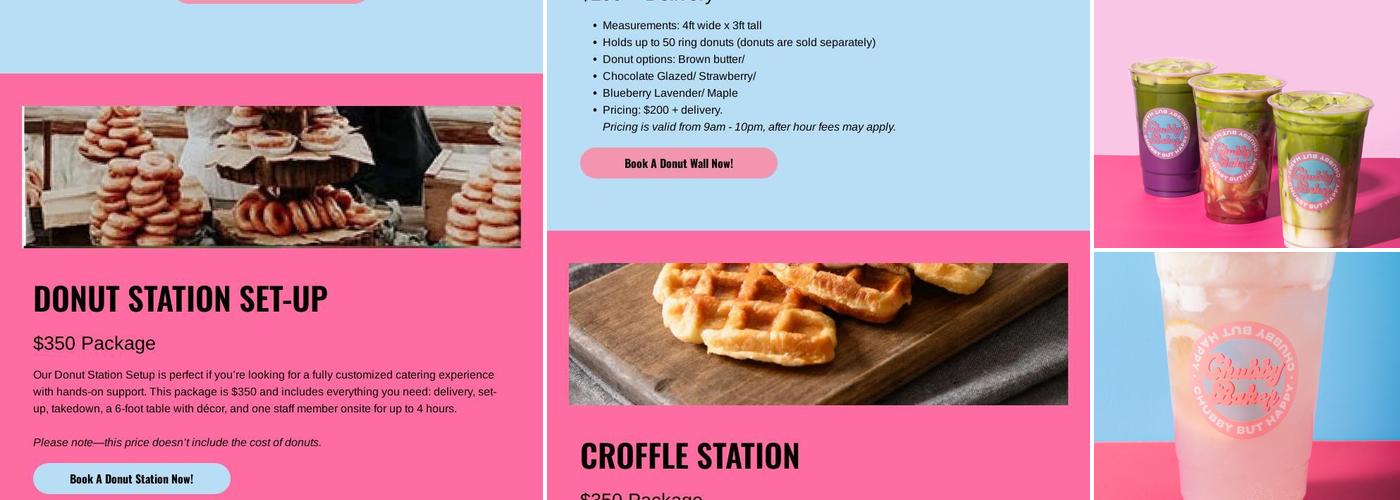 Chubby Baker Menu