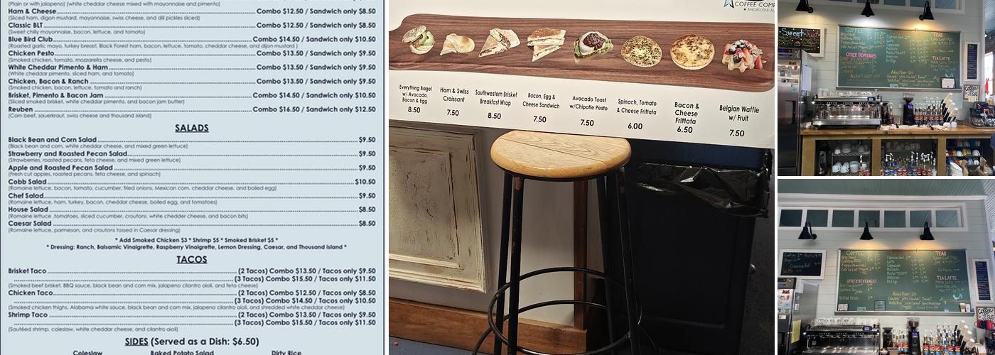 Bluebird Coffee Co. Menu