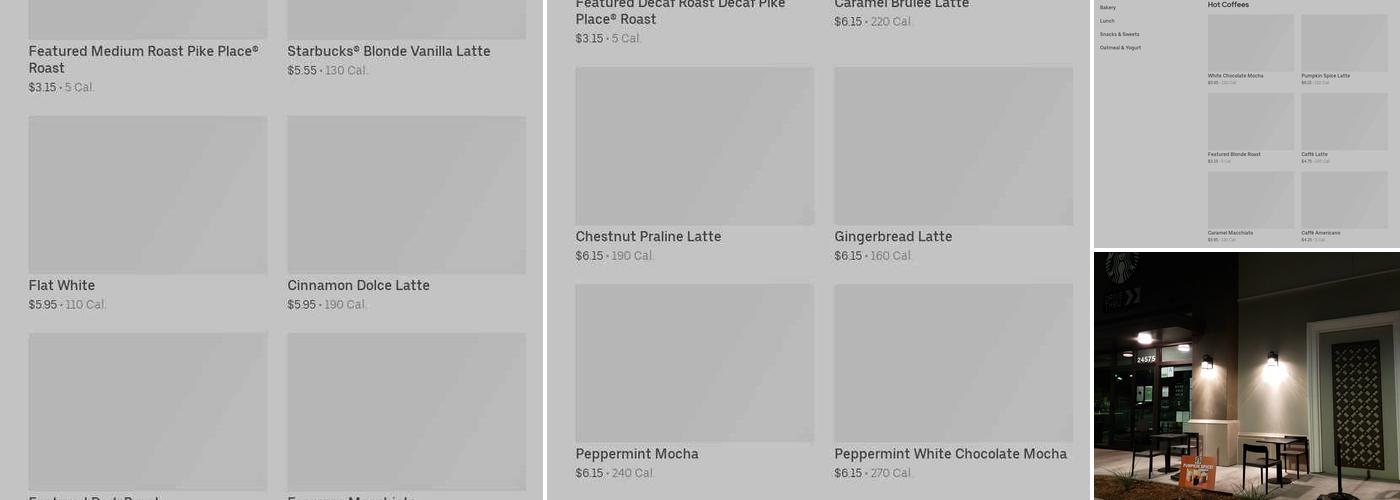 Starbucks Coffee Company Menu