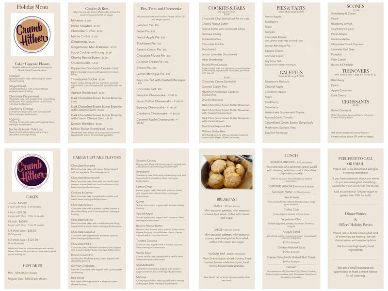 Crumb Hither Menu