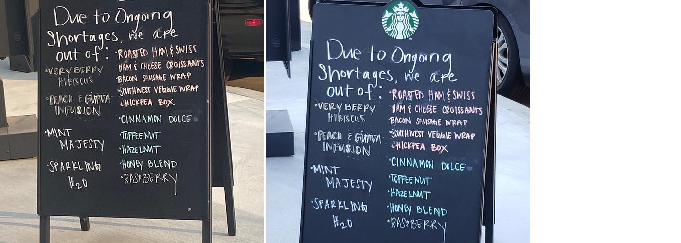 Starbucks Menu