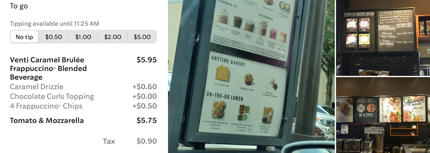 Starbucks Menu
