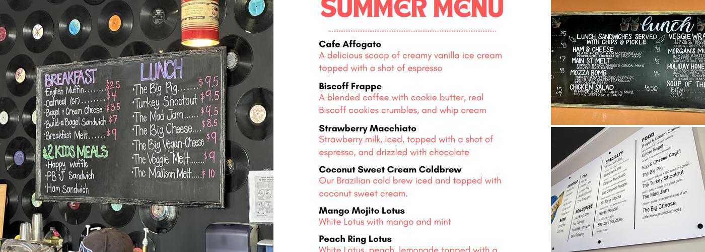 Analog Coffee & Records Menu