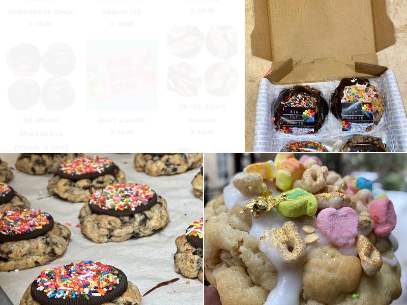 big fat cookie Menu
