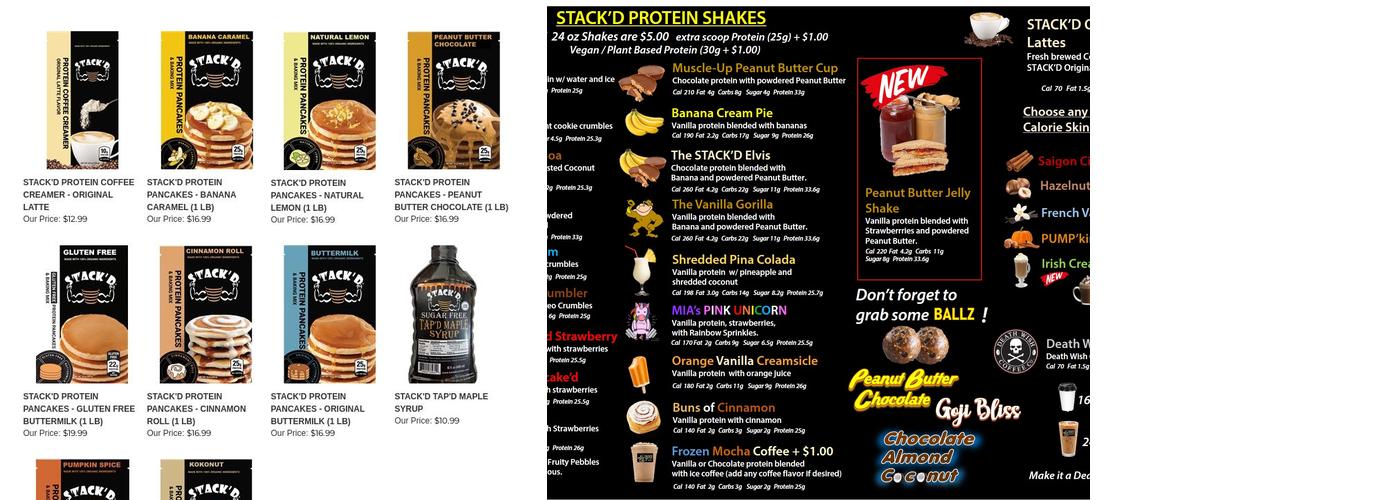 STACK'D Nutrition Menu