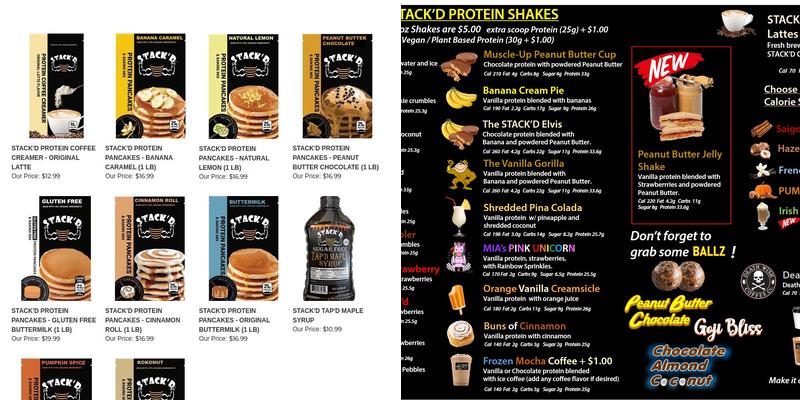 STACK'D Nutrition Menu