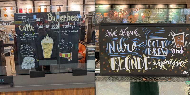 Starbucks Menu