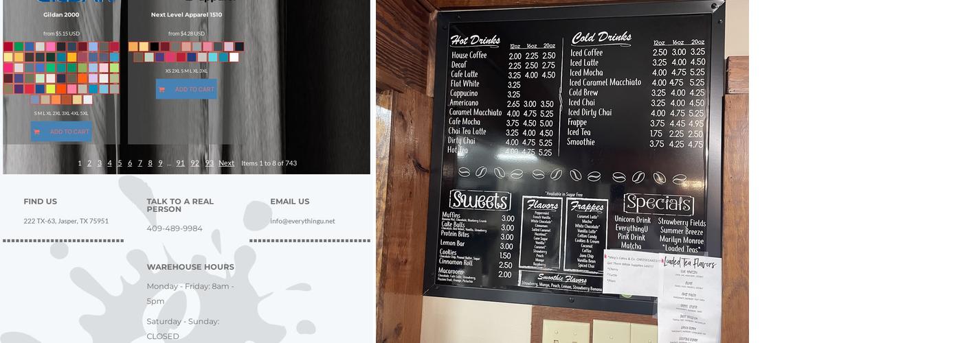 EU Coffee Shop Menu