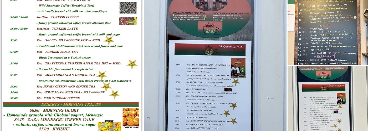 Leo Zaza Turkish Coffee Relocated to the new location 1519 Commercial Ave The Market At Anacortes at corner caffé Menu