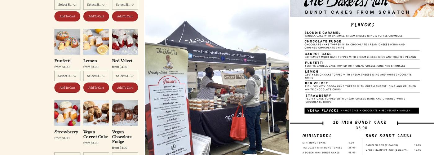 The Baker’s Man Menu