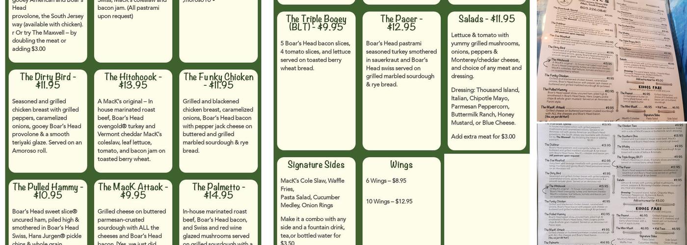 MacK’s Menu