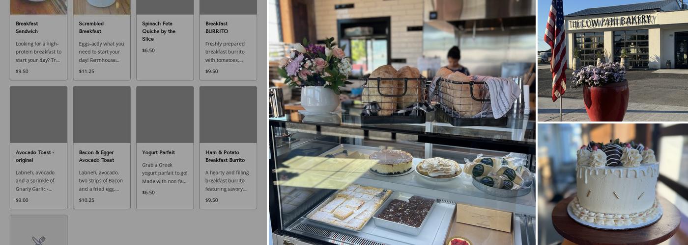 The Cow Path Bakery Menu