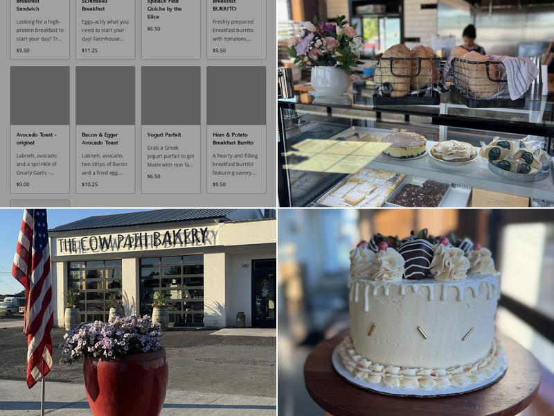 The Cow Path Bakery Menu