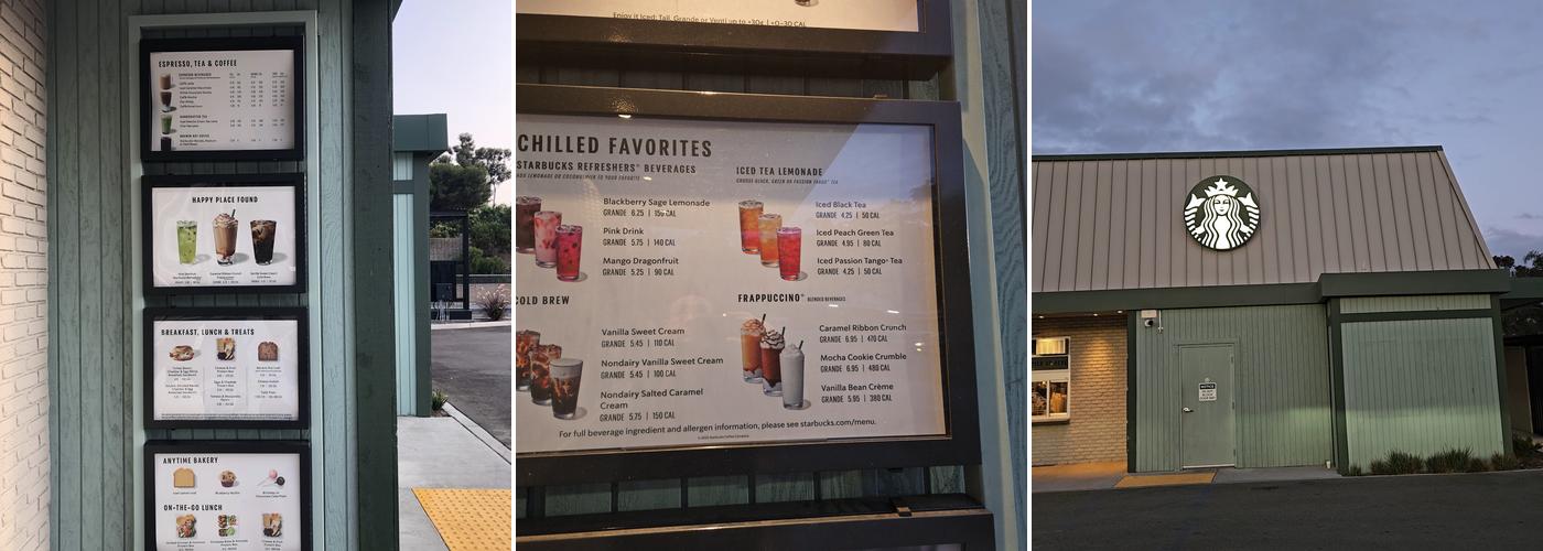 Starbucks Menu