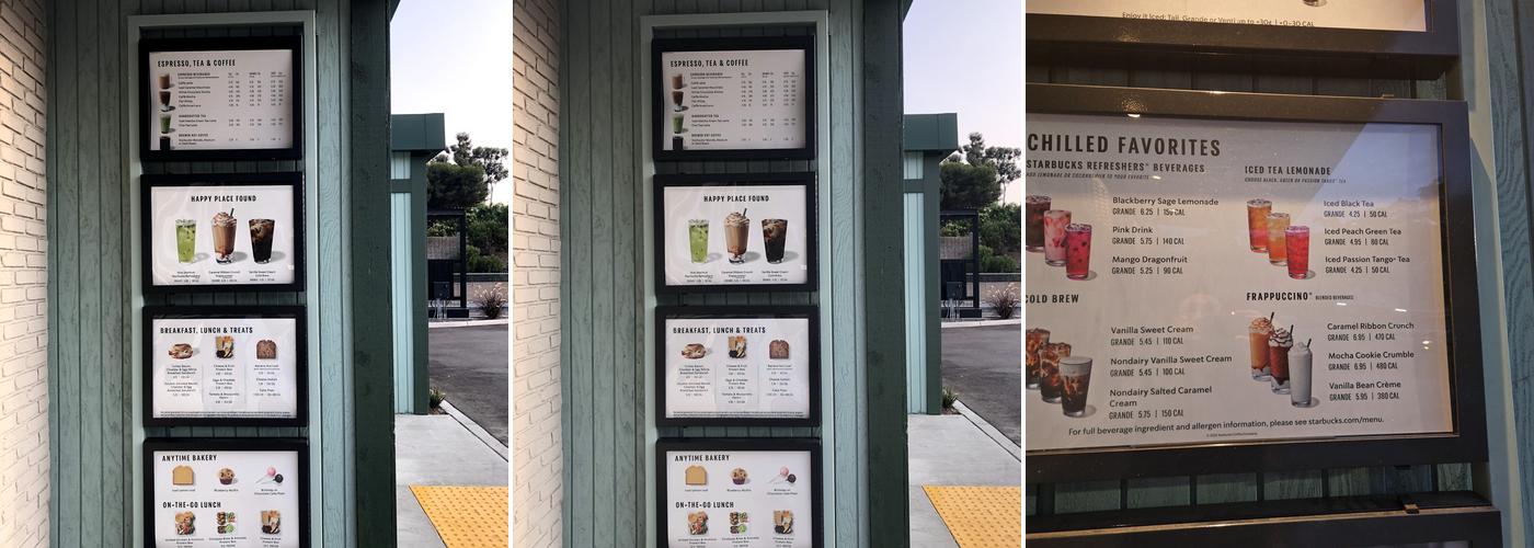 Starbucks Menu