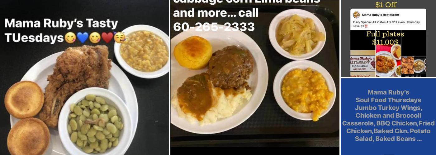 Mama Rubys Menu