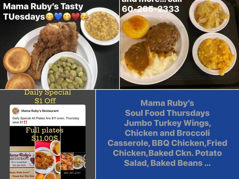 Mama Rubys Menu