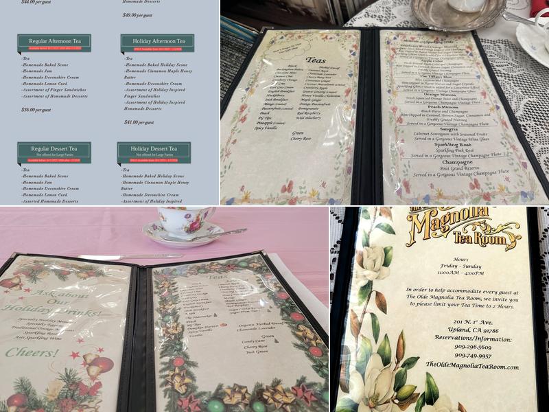 The Olde Magnolia Tea Room Menu