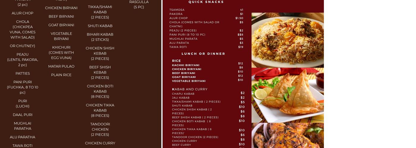 Apa's Kitchen and More Menu