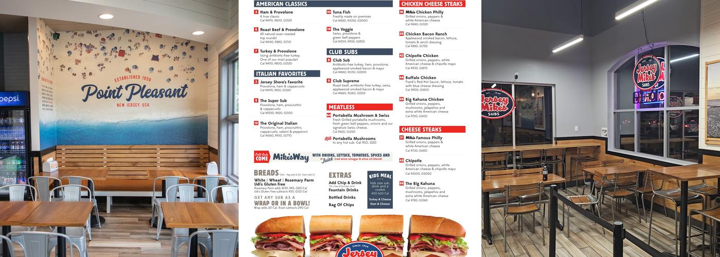 Jersey Mike's Subs Menu