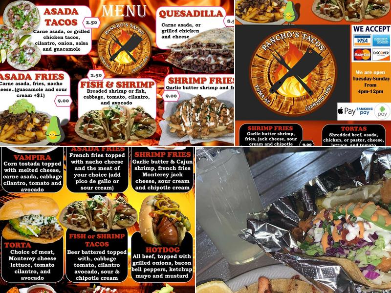 Pancho's Tacos Menu