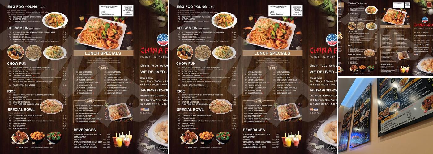 China Bros Menu