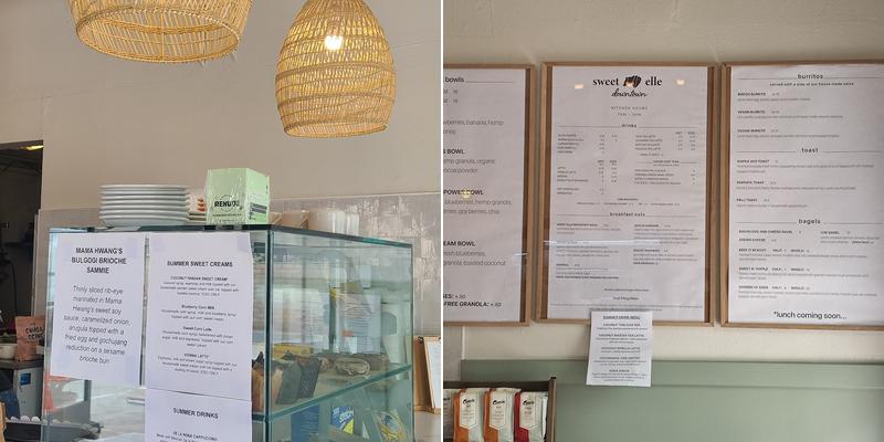 Sweet Elle Café Menu