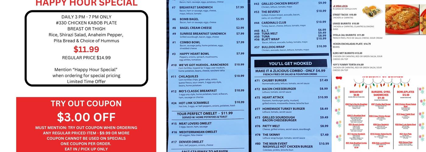 Z’s Menu