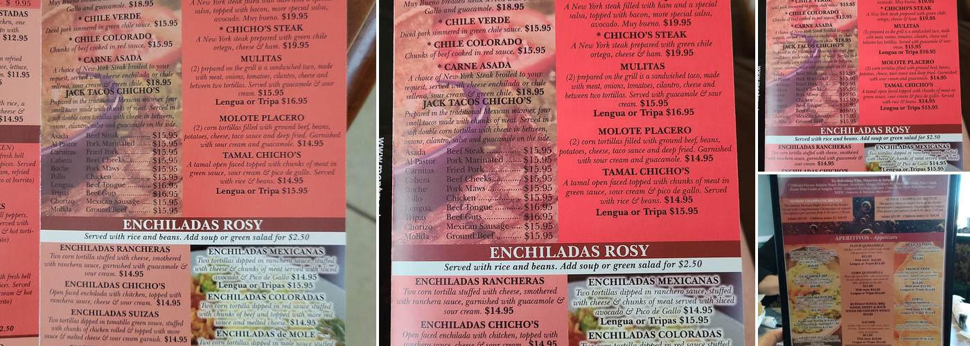 CHICHO'S Menu
