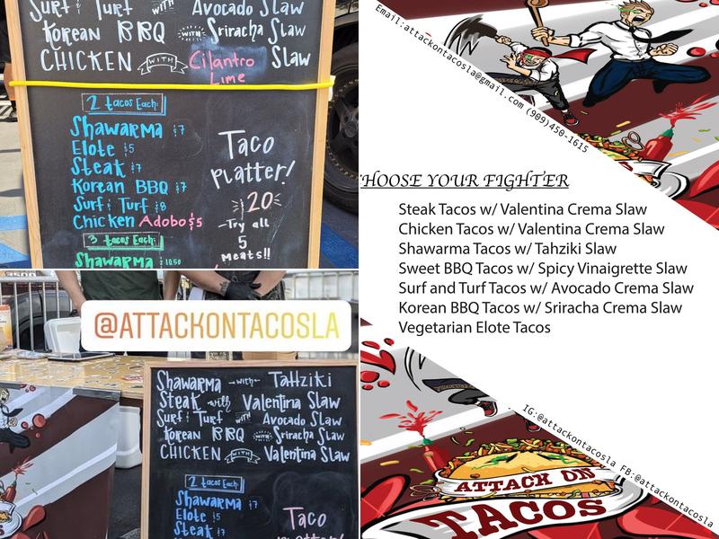 Attack on Tacos Food Truck Menu