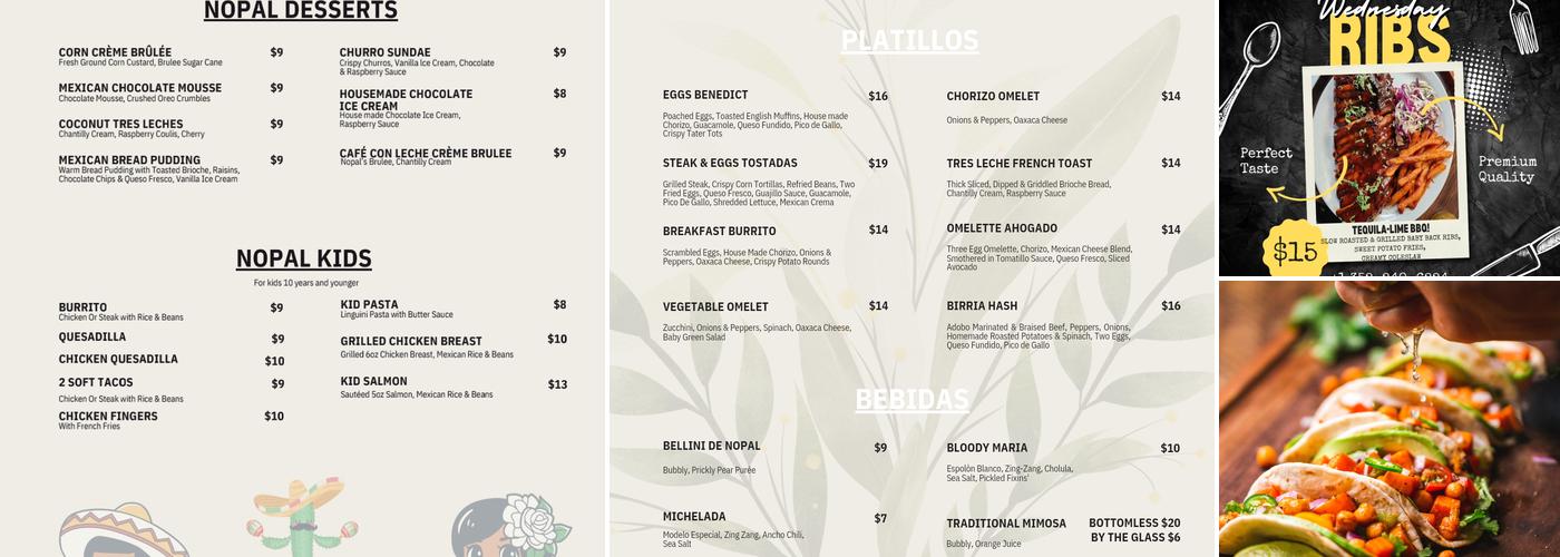 Nopal by Cintrón Menu