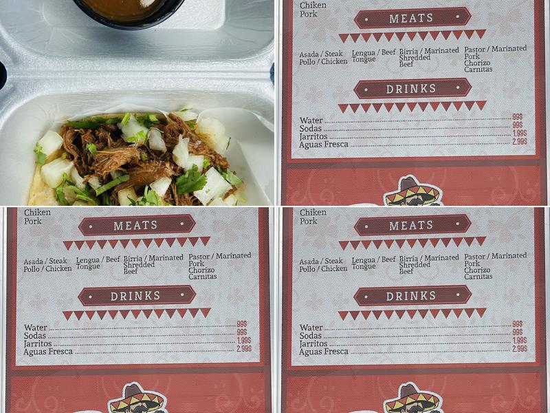 Tacos El Charro Menu