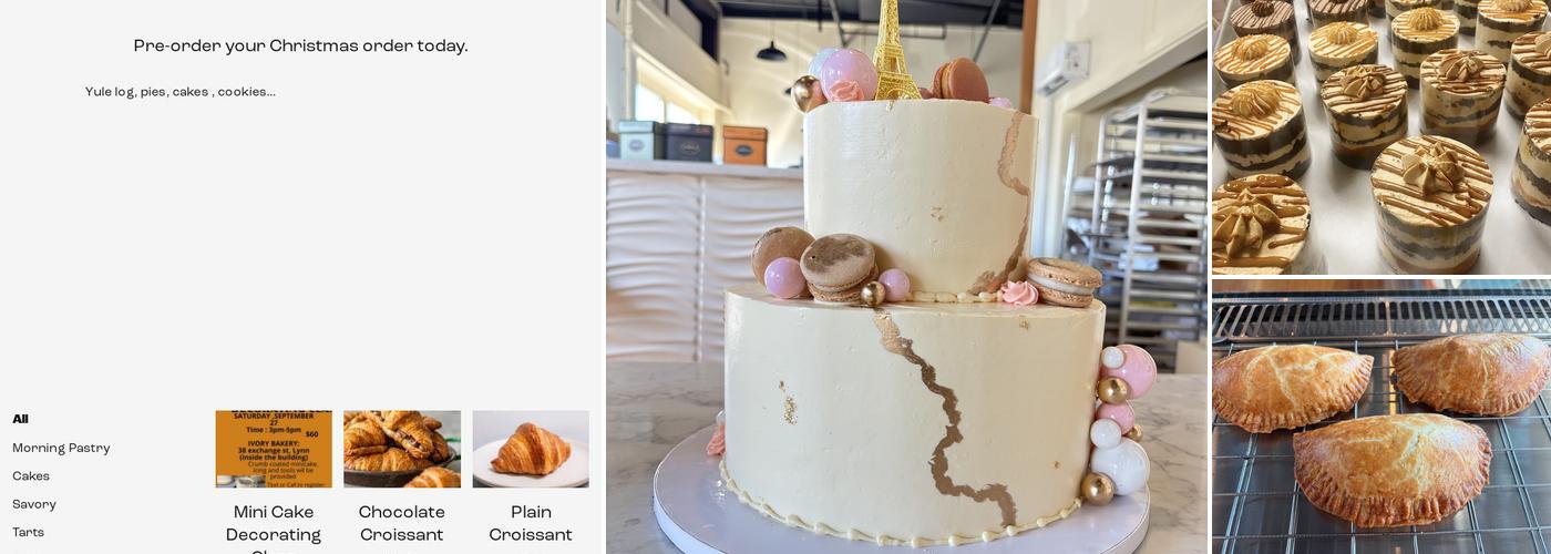 Ivory Pot Bakery Menu