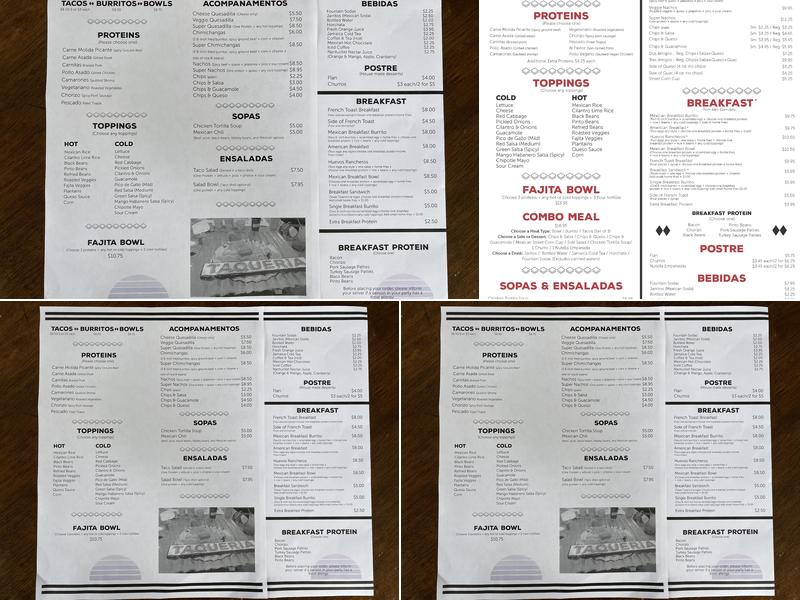 El Jefe's Taqueria - Symphony Menu