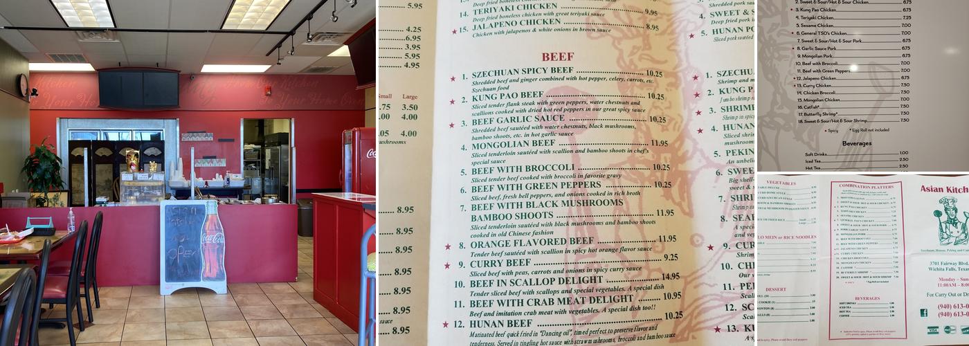 Asian Kitchen Menu