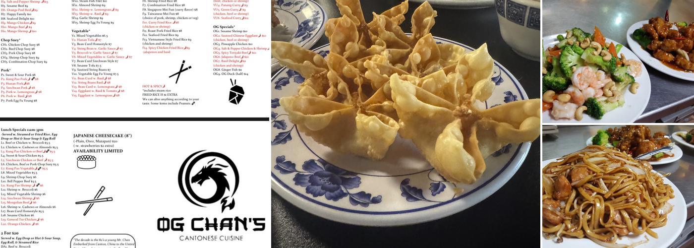 OG Chan's Menu
