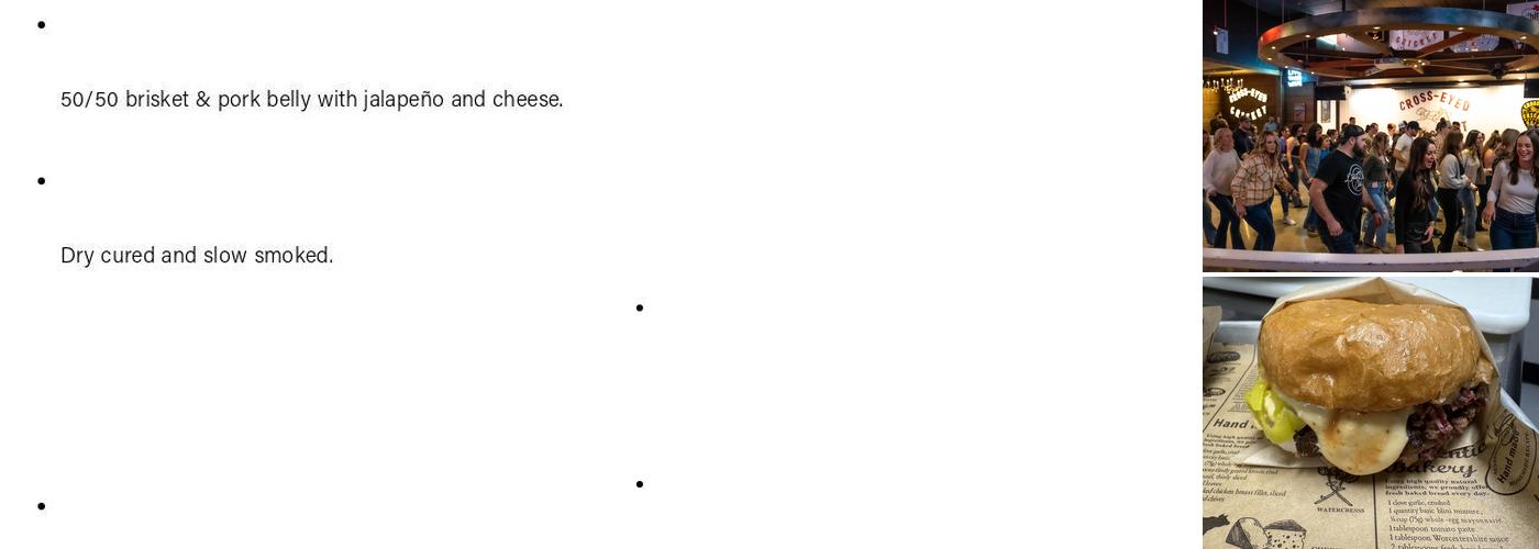 The Cross-Eyed Cricket Watering Hole Menu