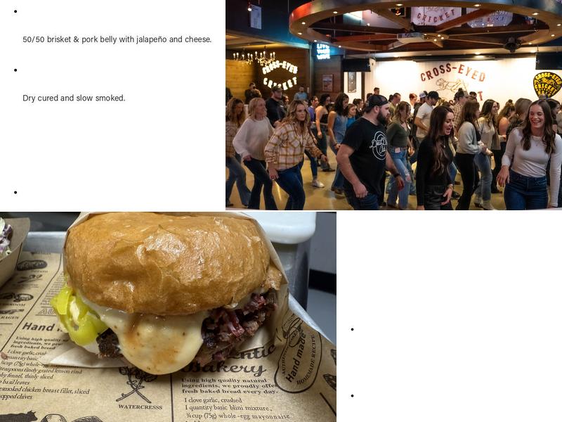 The Cross-Eyed Cricket Watering Hole Menu