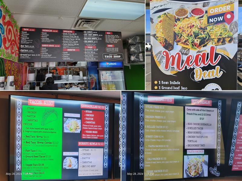 WEST COAST TACO SHOP Menu