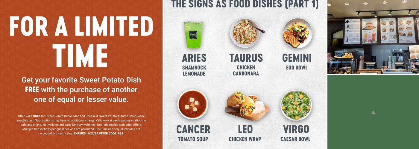Corner Bakery Menu