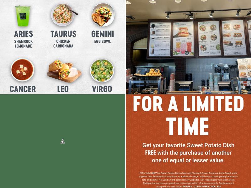 Corner Bakery Menu