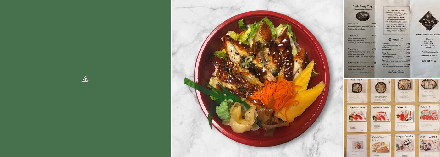 Yami Sushi Menu