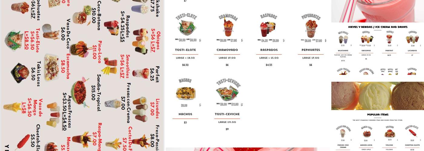 Neveria Los Tios Menu