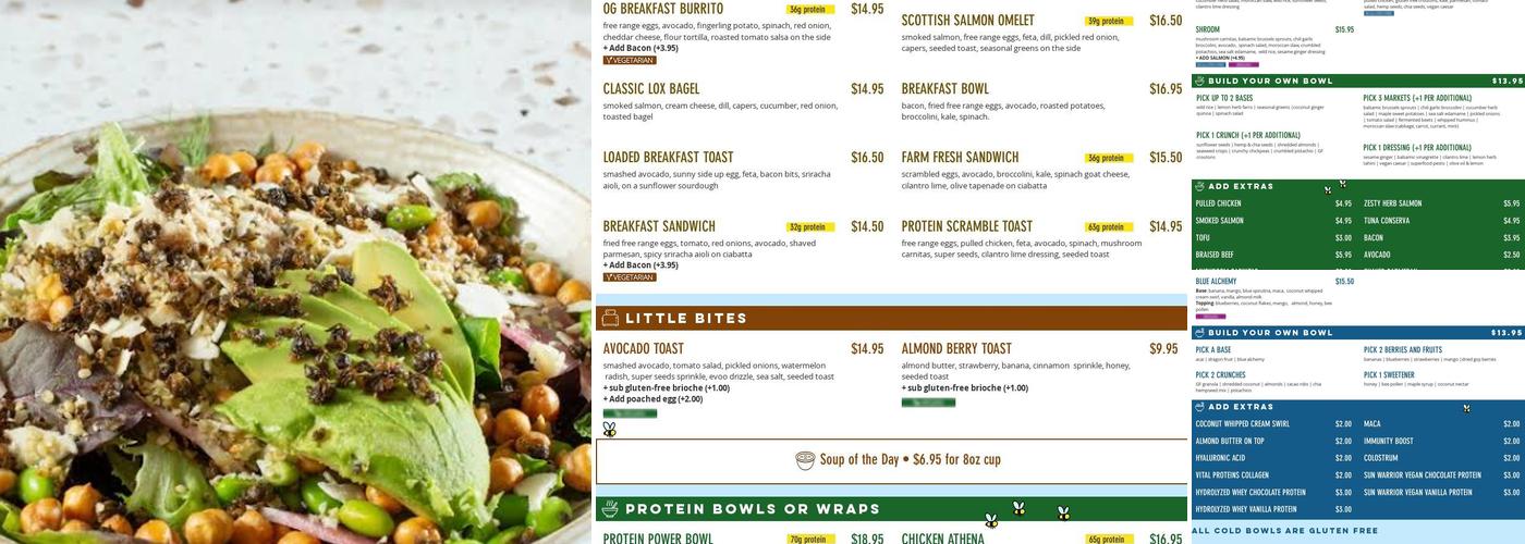 The Hive - Superfood Eats & Organic Cafe - MDR Menu