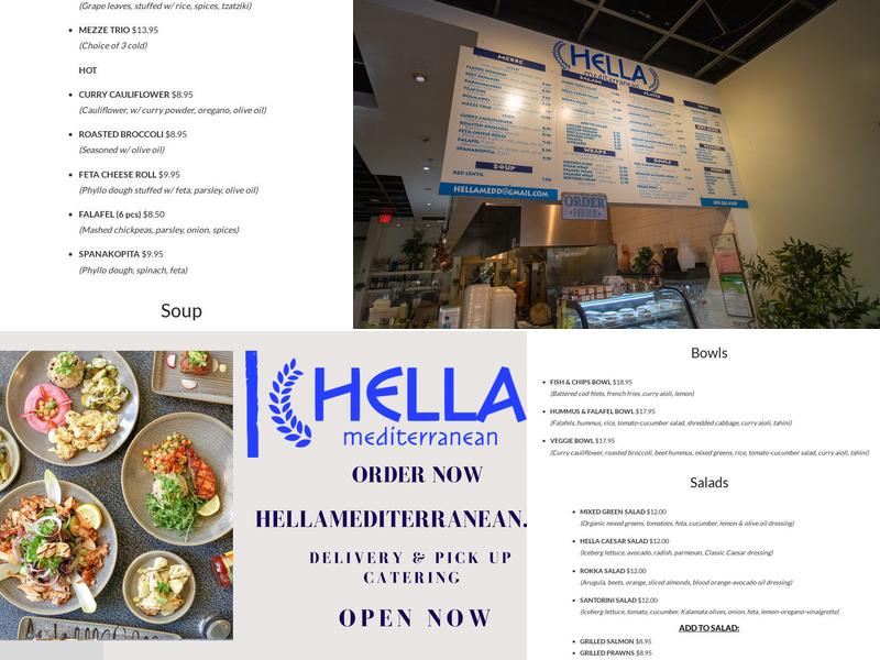 Hella Mediterranean Menu