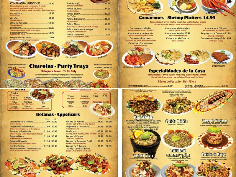 LOS DOS POTRILLOS BAR AND GRILL Menu