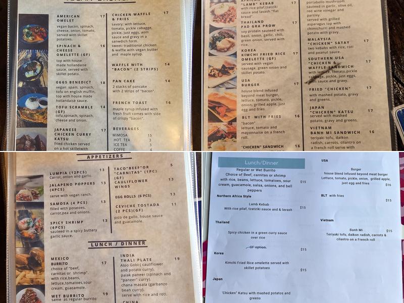 Sky Cafe Menu